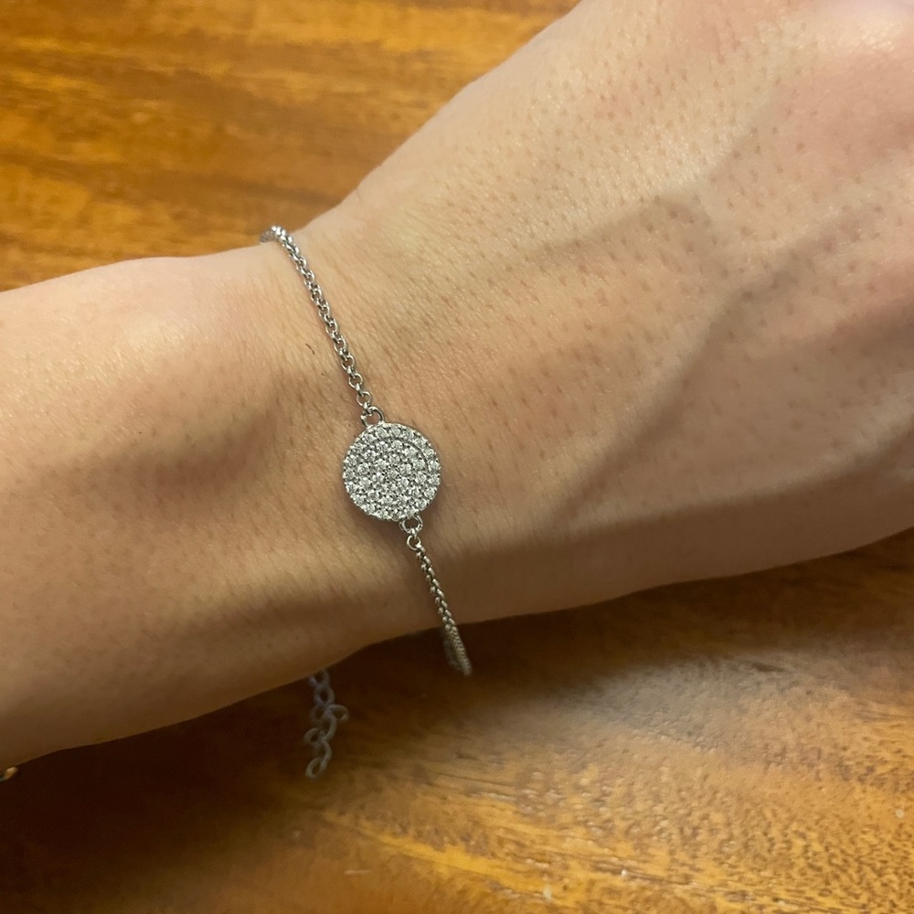 Sterling silver bracelet with CZ stones